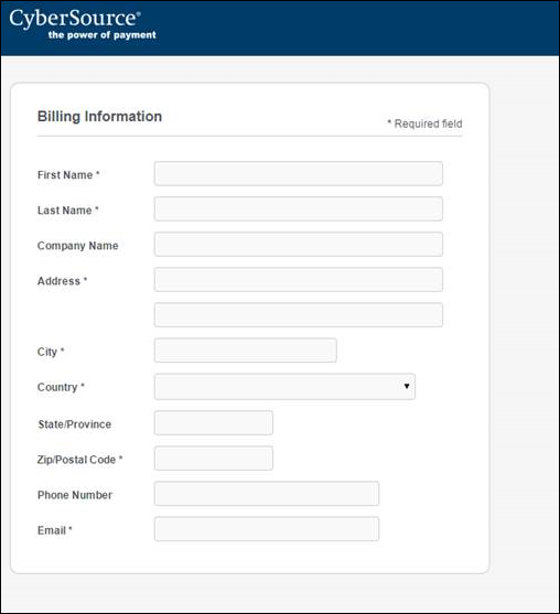 billing information page
